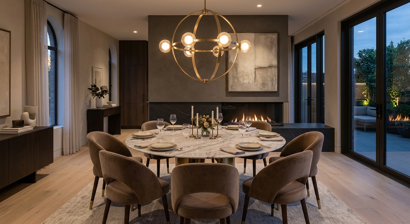 Interior Luxury 3D Dining Visualization