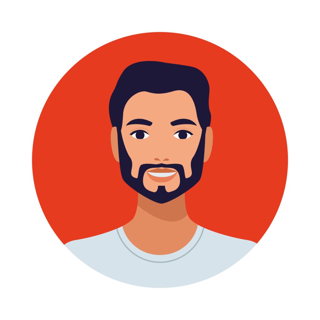 man with beard avatar character isolated icon man with beard avatar character isolated icon